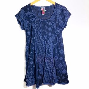 Johnny Was Embroidered Eyelet Tunic Size XS